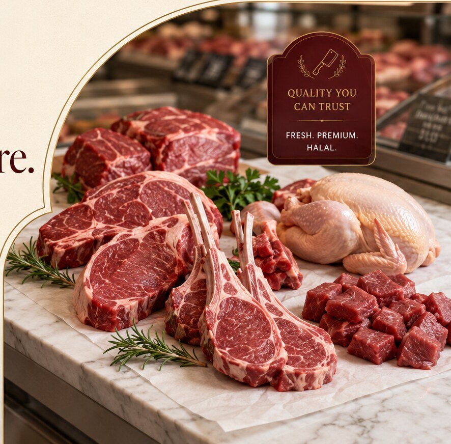 Premium halal beef, lamb and chicken cuts
